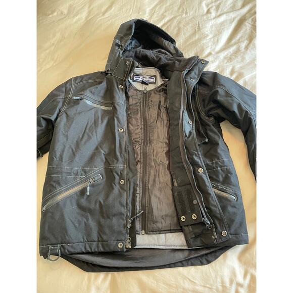 Pure Polaris men’s medium snowmobiling winter jacket removable liner blk durable - Picture 8 of 15